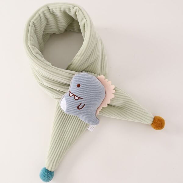 

Toddler Kids Cartoon Scarf, Green