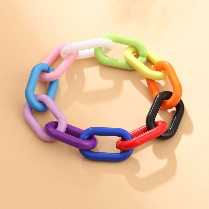 

Colorful Chain Bracelet, Multicolor