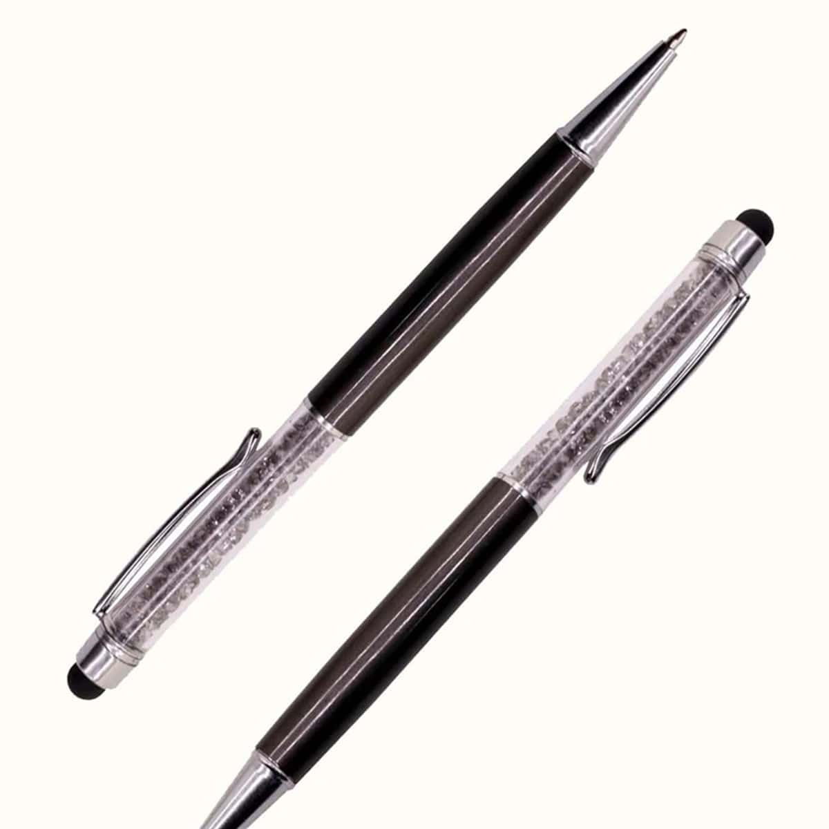 

1pc 2 In 1 Ballpoint Pen & Stylus Pen, Black