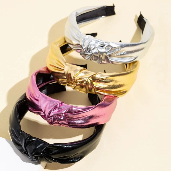 

4pcs Girls Cross Knot Hair Hoop, Multicolor
