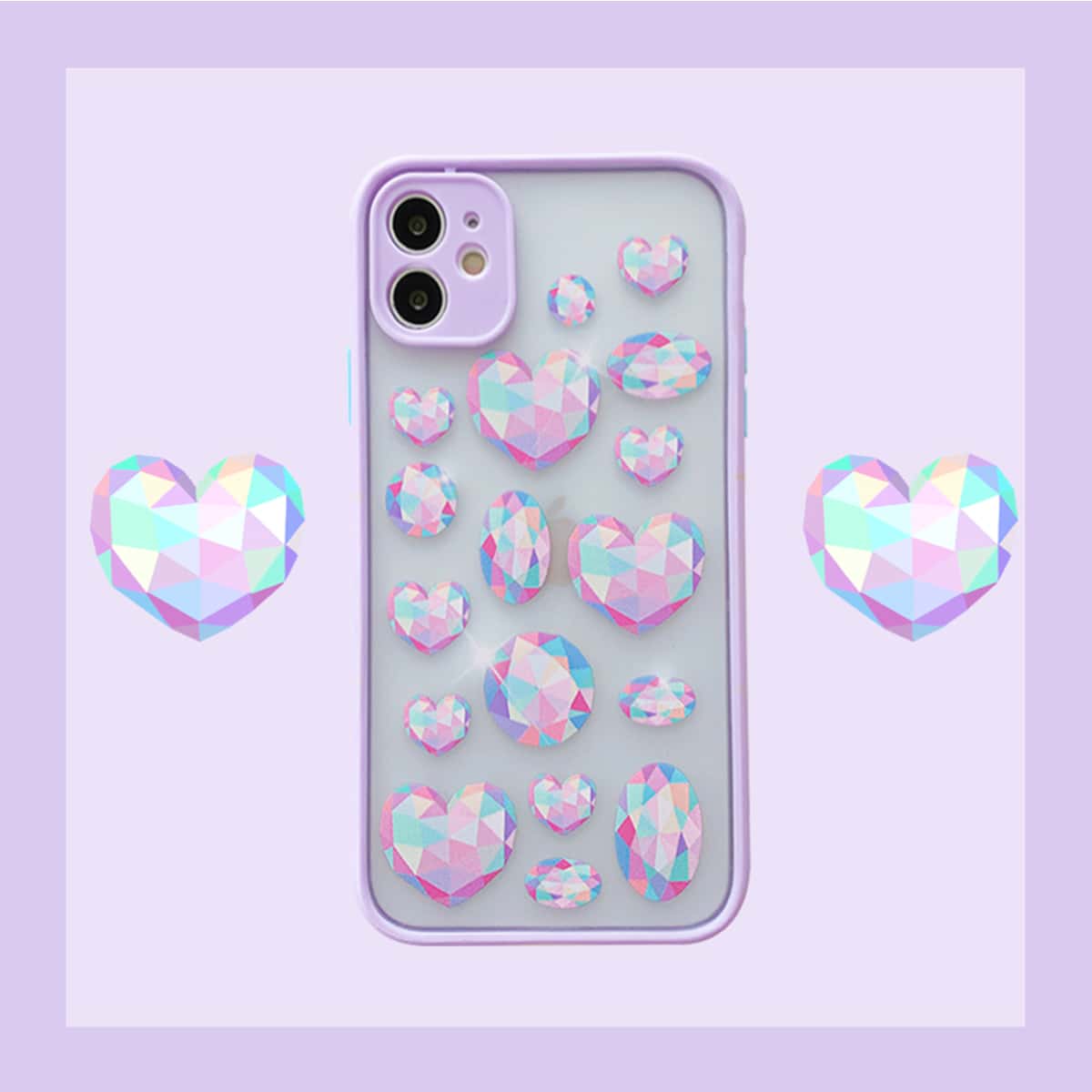 

Geo Heart Full Cover iPhone Case, Multicolor