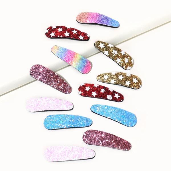 

6pairs Toddler Girls Sequin Hair Clip, Multicolor
