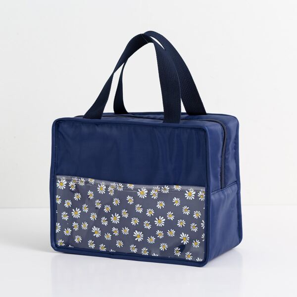 

Daisy Print Insulated Lunch Bag, Navy blue