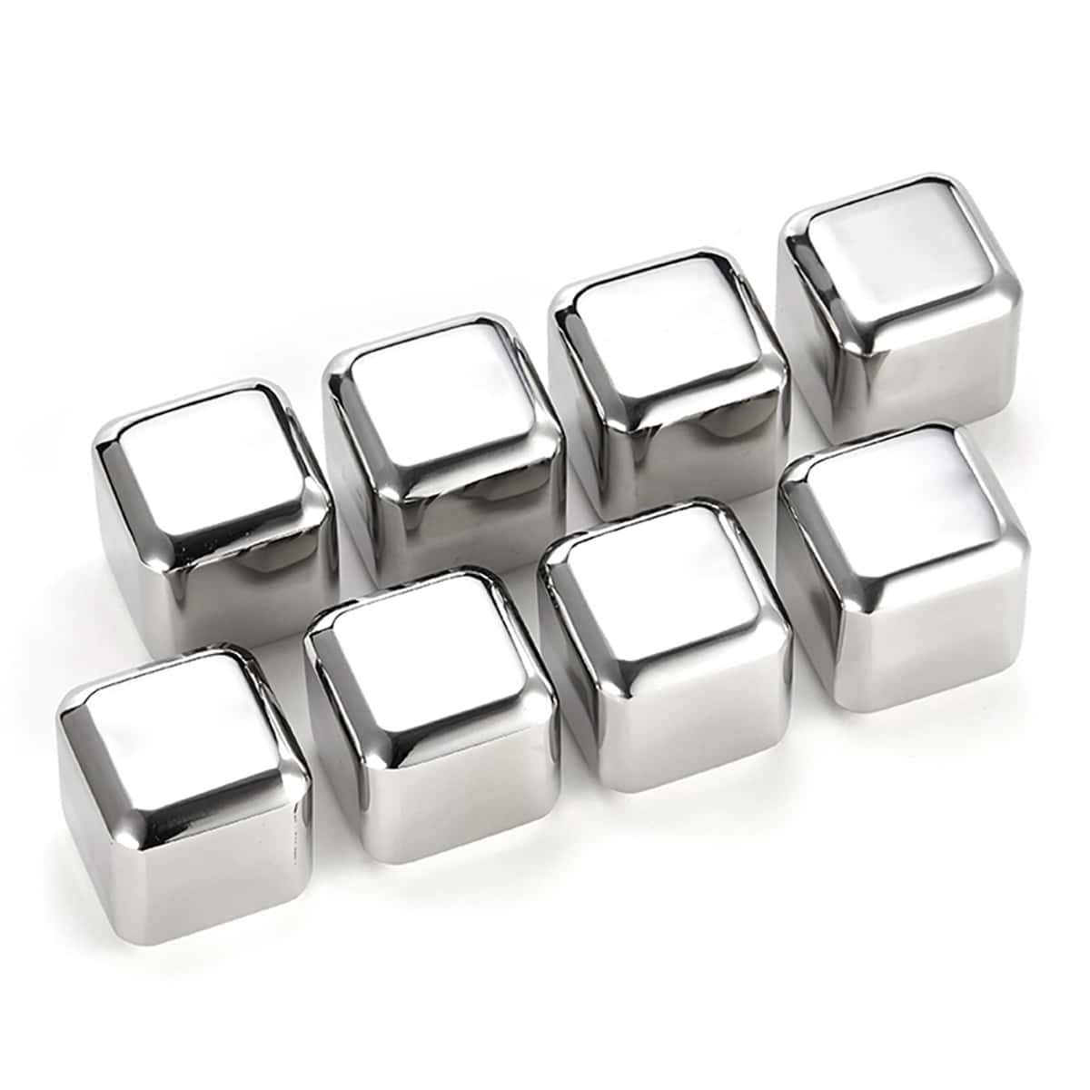 

1pc Stainless Steel Ice Cube, Silver