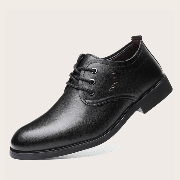 

Men Lace-up Front Wide Fit Dress Shoes, Black