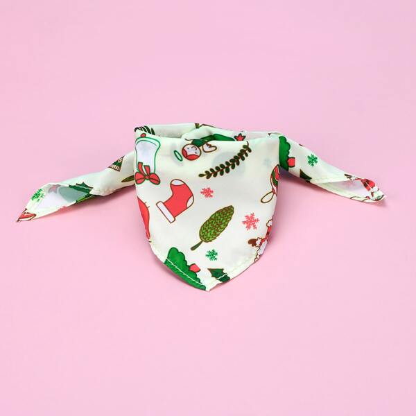 

Christmas Pattern Cat Bandana, Yellow