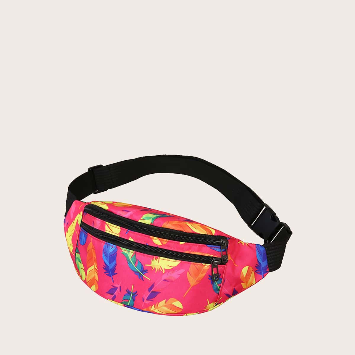 Image of Feather Print Bum Bag