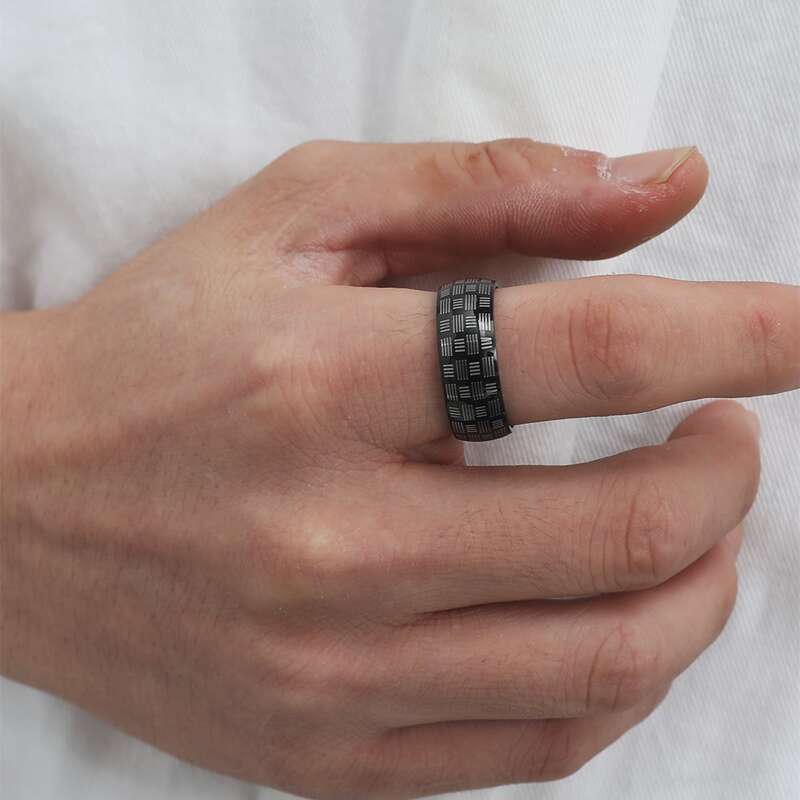 

Guys Two Tone Ring, Black