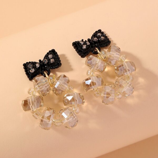 

Bow Decor Earrings, Champagne