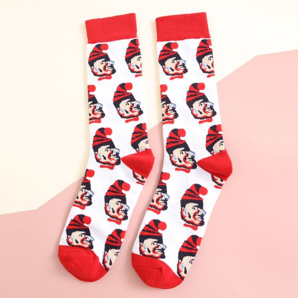 

Cartoon Figure Graphic Socks, Multicolor