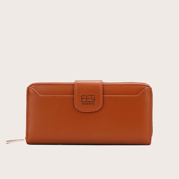 

Letter Graphic Long Purse, Brown
