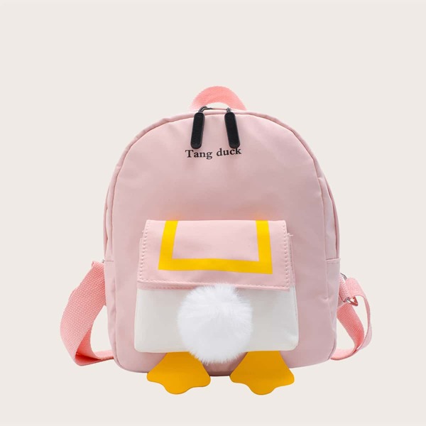 

Girls Cartoon Design Backpack, Pink