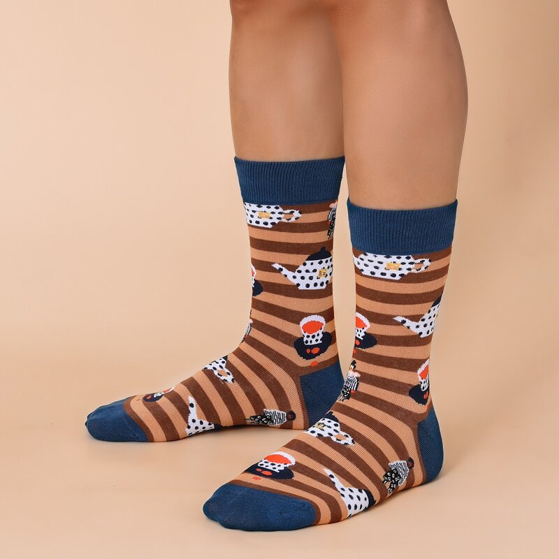 

Guys Striped Pattern Socks, Multicolor