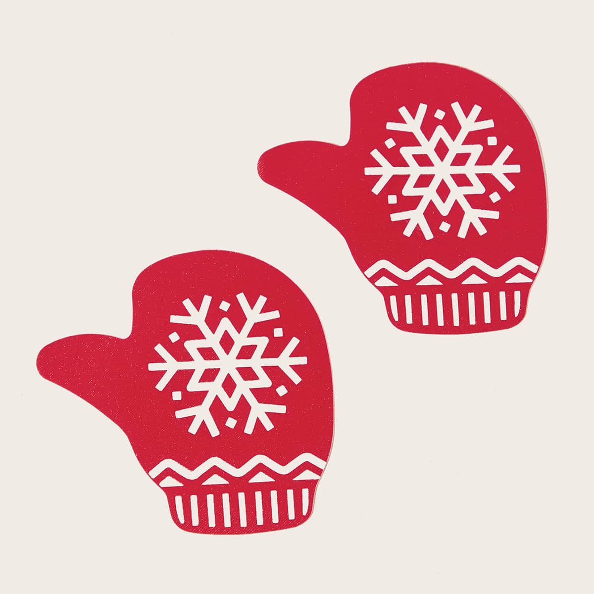 

Christmas Gloves Shaped Nipple Cover, Red