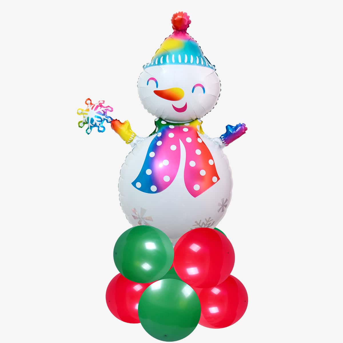 

11pcs Snowman Balloon Set, Multicolor