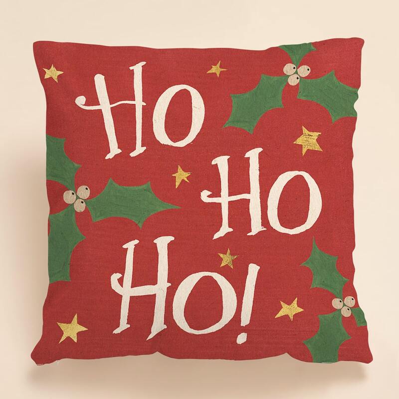 

Christmas Letter Graphic Cushion Cover Without Filler, Multicolor