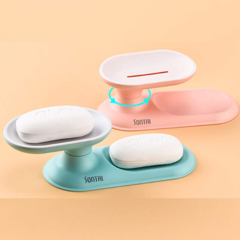 

1pc Random Double Layer Soap Dish, Multicolor