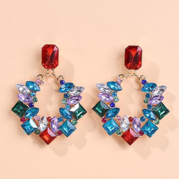 

Gemstone Decor Drop Earrings, Multicolor