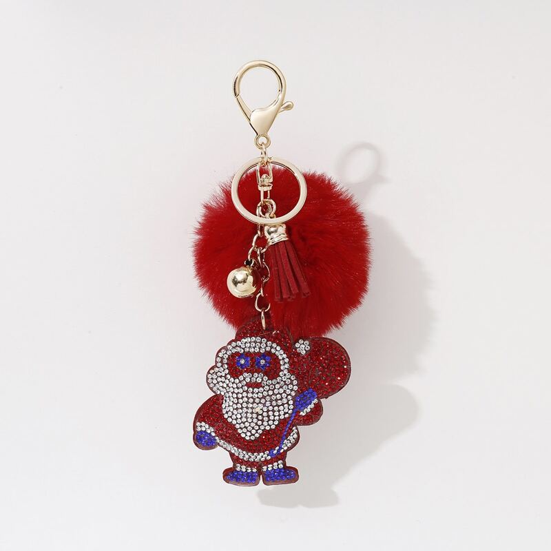 

Christmas Santa Claus Charm Keychain, Red