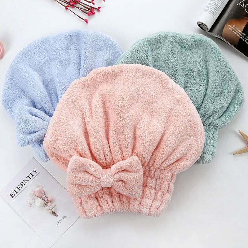 

1pc Random Bow Hair Drying Cap, Multicolor