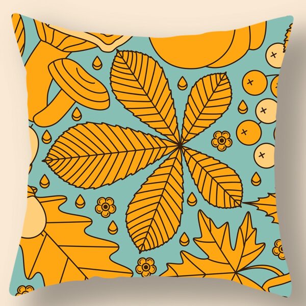 

Thanksgiving Day Pattern Cushion Cover Without Filler, Multicolor