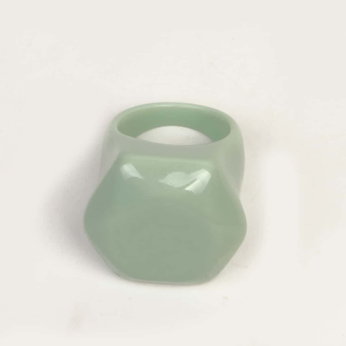 

Geometric Decor Ring, Green