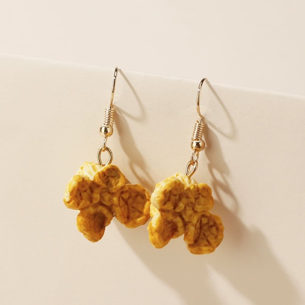 

Popcorn Charm Drop Earrings, Yellow