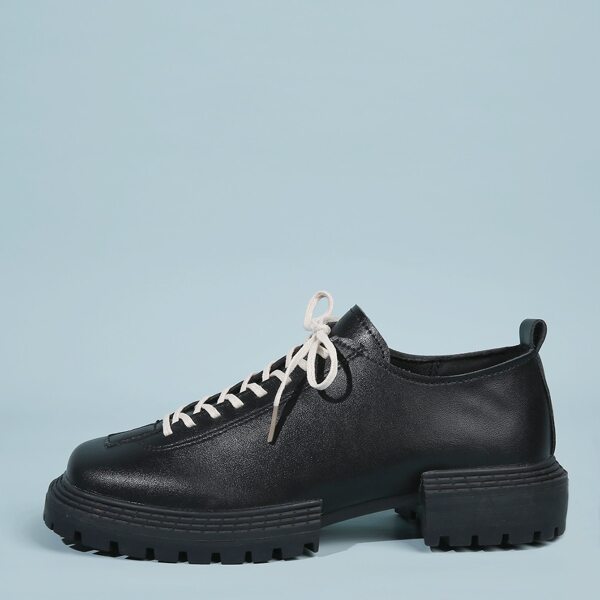 

Square Toe Derby Shoes, Black