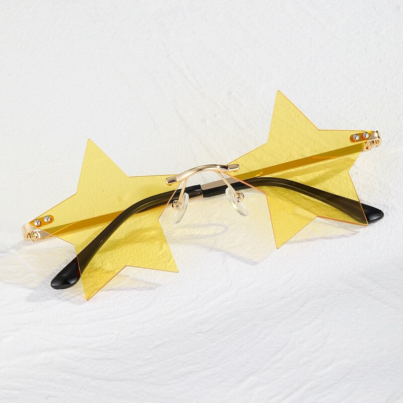 

Guys Star Design Rimless Sunglasses