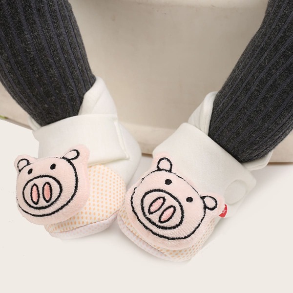 

Baby Girls Cartoon Decor Boots, White