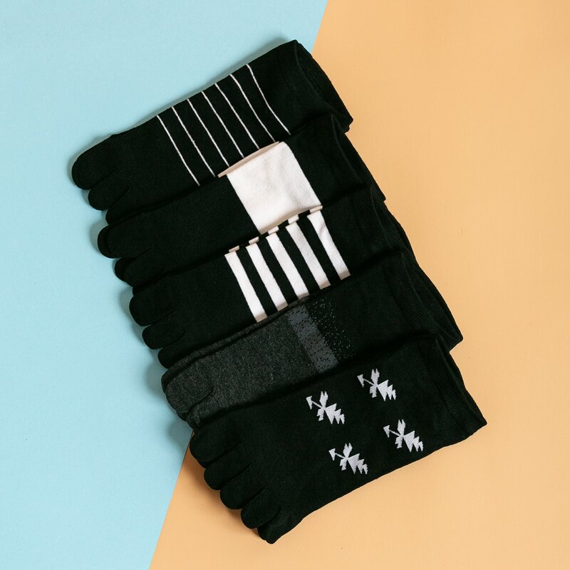 

5pairs Guys Striped Socks, Multicolor