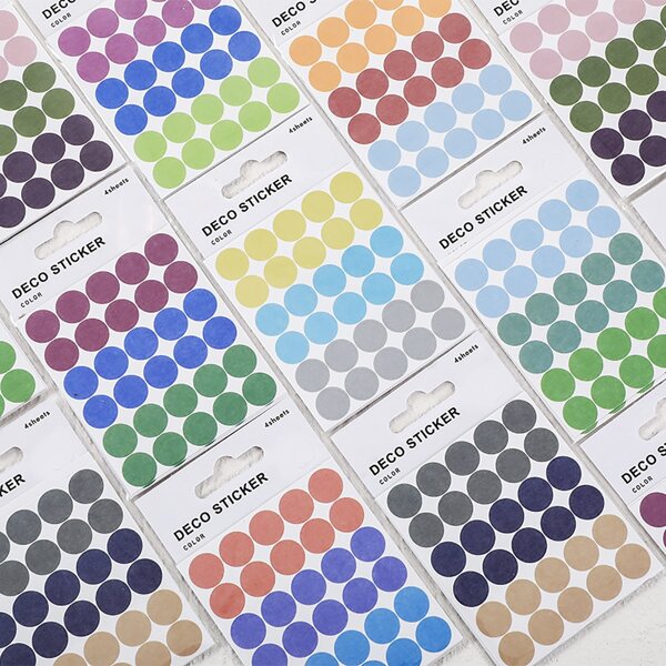 

4sheets Random Dot Pattern Sticker, Multicolor