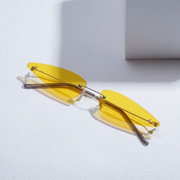 

Tinted Lens Rimless Sunglasses