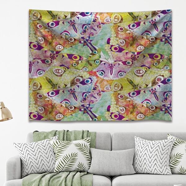 

Butterfly Print Tapestry, Multicolor