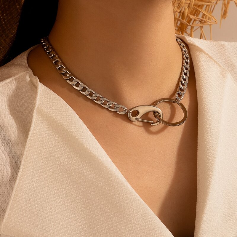 

Metallic Chain Necklace, Silver