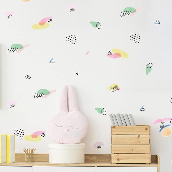

Graphic Print Wall Sticker, Multicolor