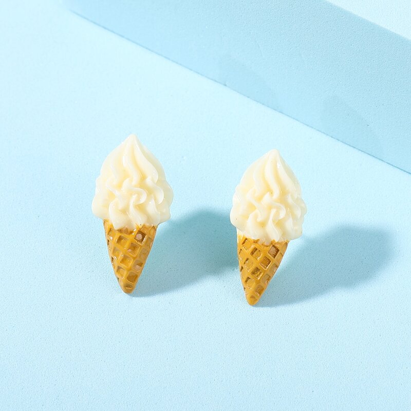 

Ice Cream Design Stud Earrings, Yellow