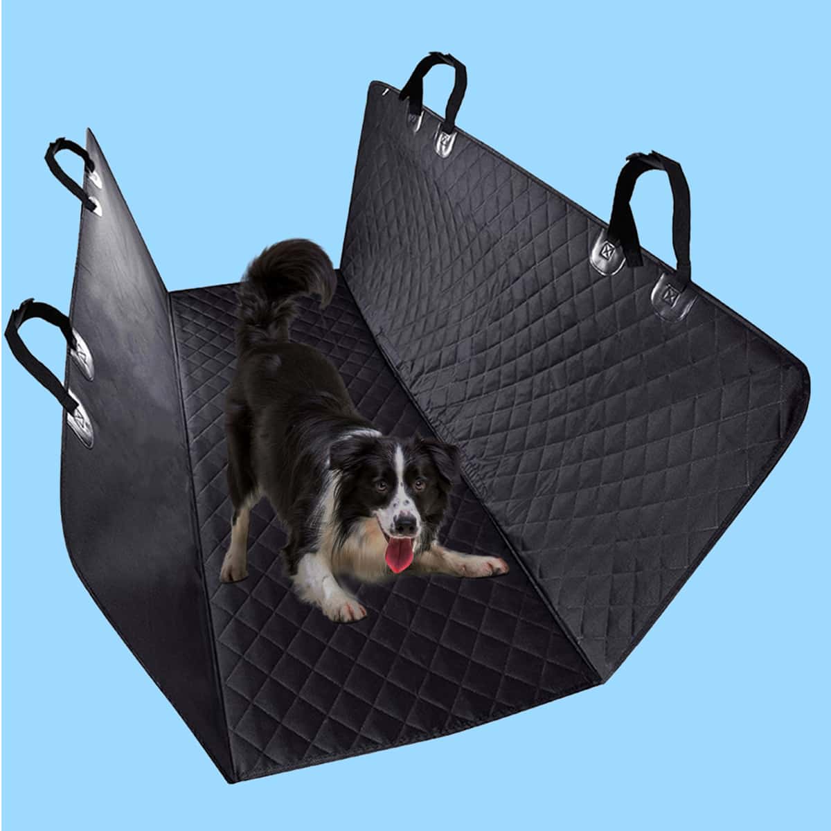 

Quilted Dog Car Seat Cover, Black