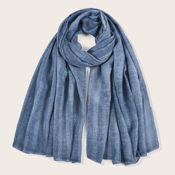 

Plain Solid Scarf, Blue