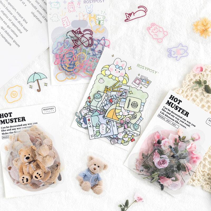 

40pcs Cartoon Graphic Random Sticker, Multicolor