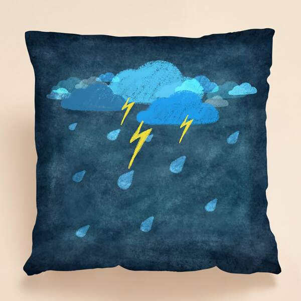 

Cloud Print Cushion Cover Without Filler, Multicolor