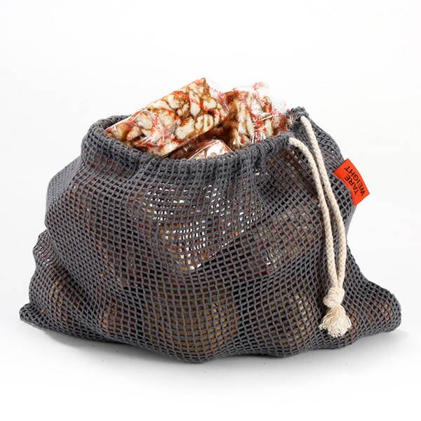 

1pc Vegetables Drawstring Storage Bag, Dark grey