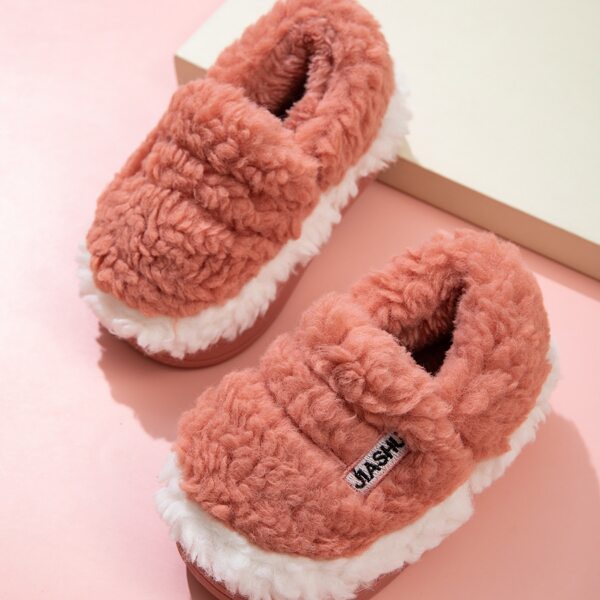 

Toddler Girls Fluffy Warm Slippers, Watermelon pink