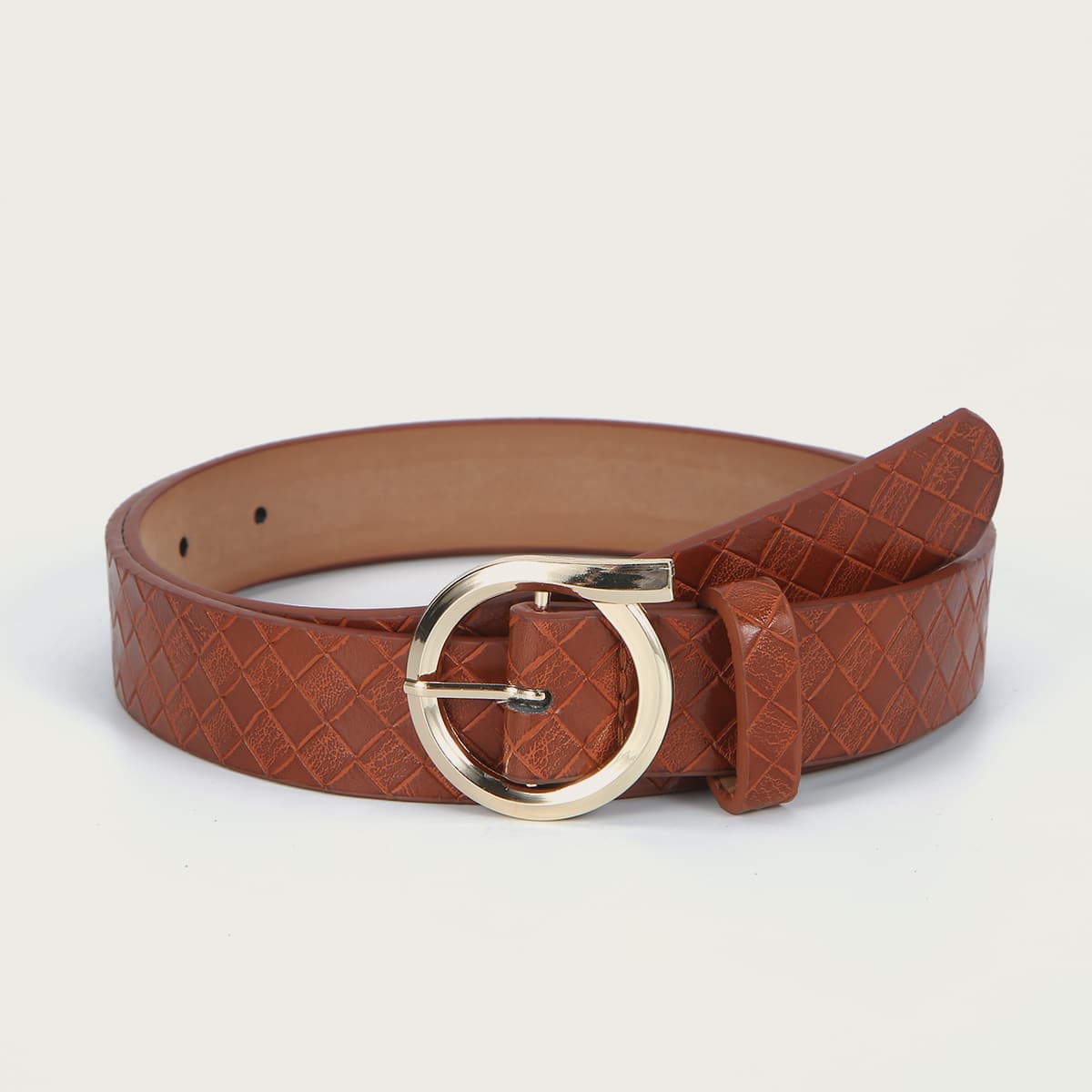 

Metal Buckle Belt, Camel