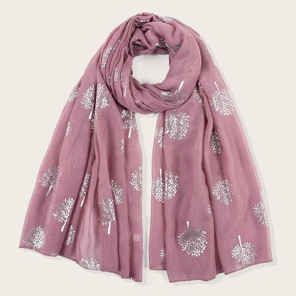 

Tree Pattern Scarf, Pink