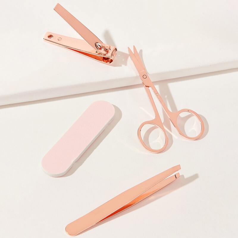 

4pcs Nail Art Tool Set, Gold