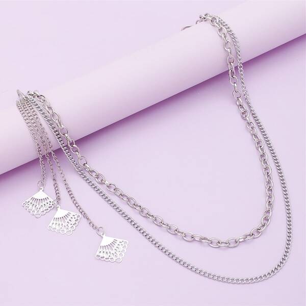 

Layered Chain Belt, Silver