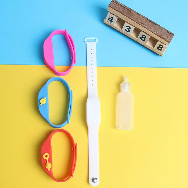 

1pc Random Color Silicone Bracelet With Dispensing Bottle, Multicolor