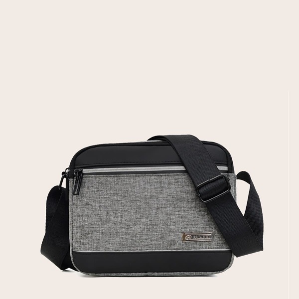 

Men Two Tone Crossbody Bag, Black