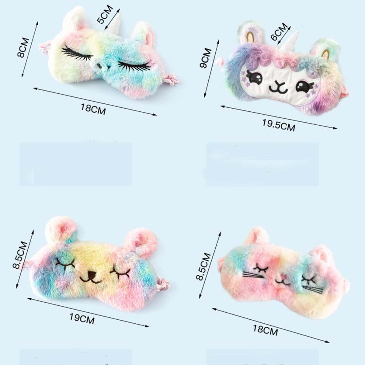 

1pc Random Tie Dye Unicorn Eye Cover, Multicolor